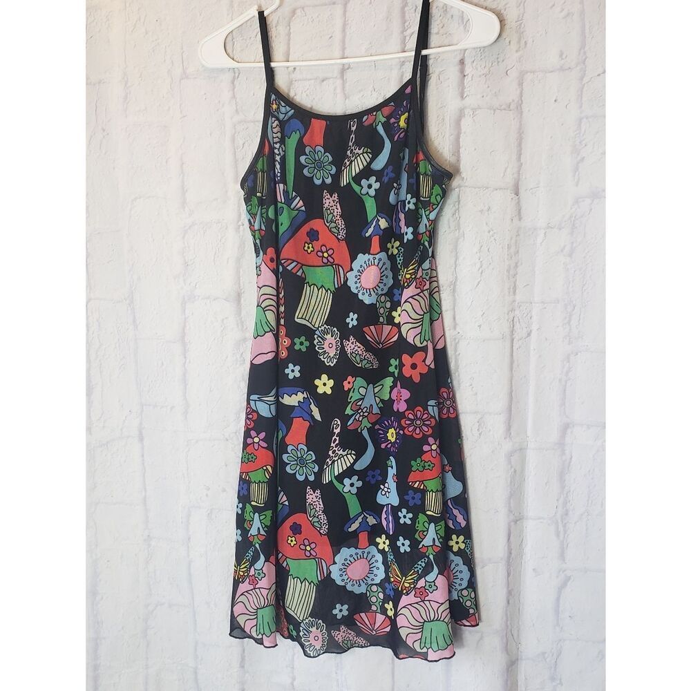 ROMWE Mushroom Print Spaghetti Strap Mini Dress 6